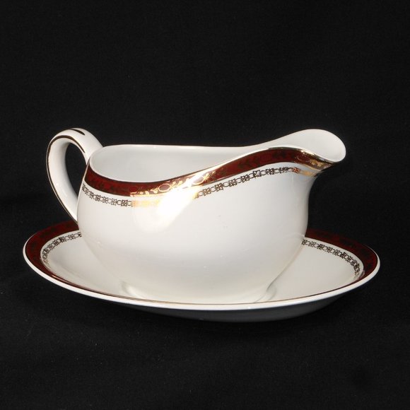 Vintage Gravy boat with underplate. Alfred Meakin UK Kingsdale - Picture 2 of 6